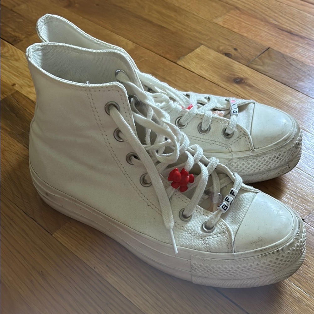 Converse White High-Top Sneakers with Classic Design